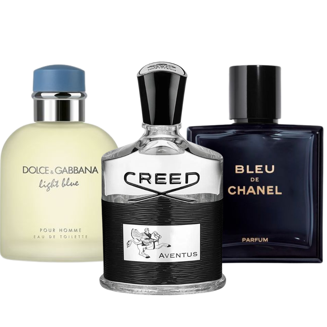 BLACK FRIDAY Combo de 3 Perfumes: Bleu de Chanel, Creed Aventus y Light Blue - 100ml